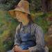 Young Peasant Girl Wearing a Hat